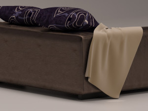 Leather sofa 3D-Modell