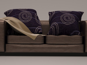 Leather sofa 3D-Modell