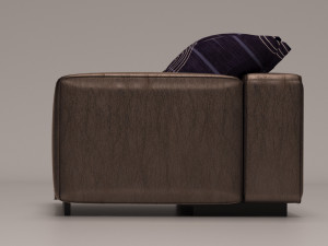 Leather sofa 3D-Modell