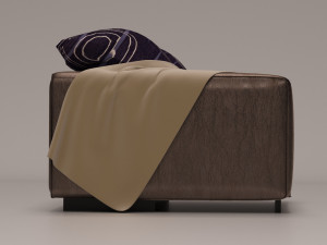 Leather sofa 3D-Modell