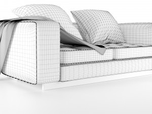 Leather sofa 3D-Modell