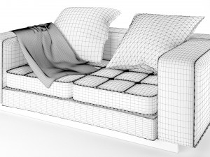 Leather sofa 3D-Modell