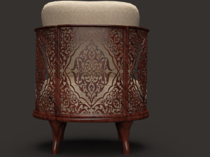 Classic oval wooden chair 3D Model