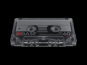 audio cassette tape with box Modelo 3D