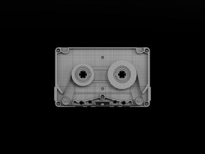 audio cassette tape with box Modelo 3D