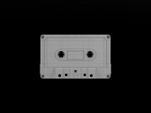 audio cassette tape with box Modelo 3D