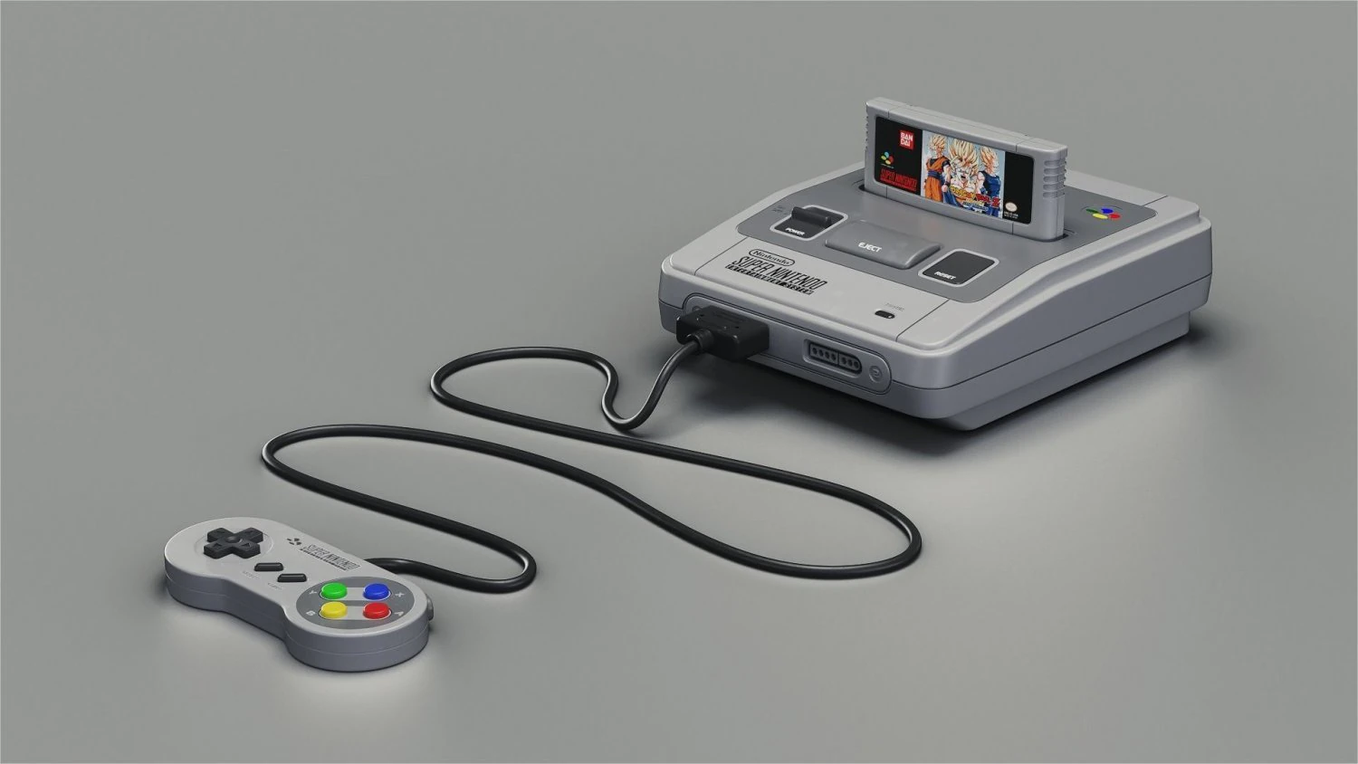 super nintendo entertainment system 3D Model .c4d .max .obj .3ds .fbx .stl .blend 