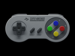 super nintendo controller 3D Model