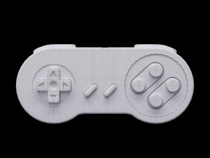 super nintendo controller Modelo 3D