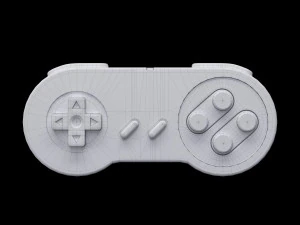 super nintendo controller 3D Model