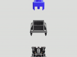 Cherry MX switches keyboard keys 3D Model