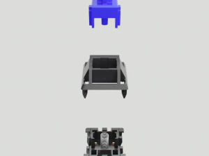 Cherry MX switches keyboard keys 3D Model