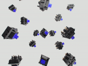 Cherry MX switches keyboard keys 3D Model