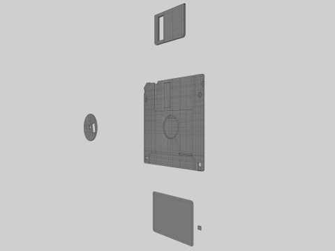 Floppy Disk 3D Model