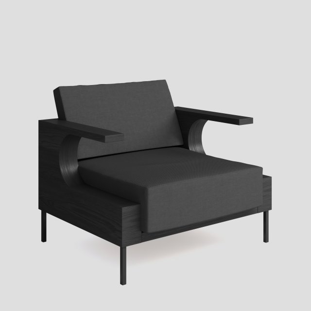 charcoal ash chair sleigh Modelo 3D .c4d .max .obj .3ds .fbx .stl .blend 