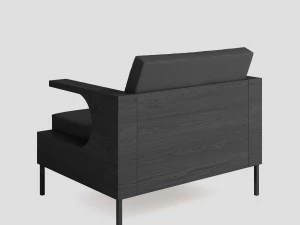 charcoal ash chair sleigh 3D Model