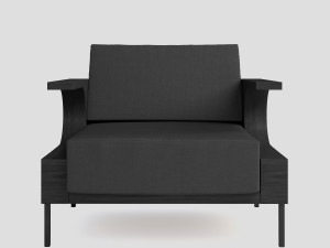 charcoal ash chair sleigh Modelo 3D