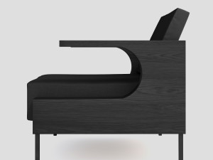 charcoal ash chair sleigh Modelo 3D