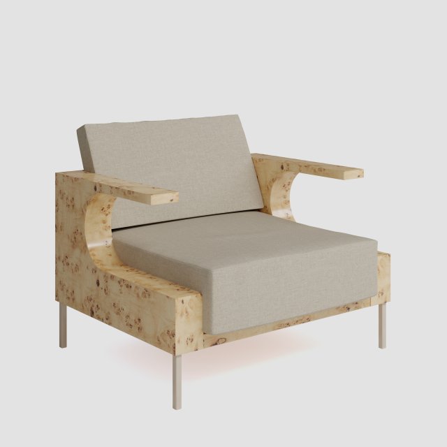 sledge chair made of poplar Modèle 3D .c4d .max .obj .3ds .fbx .stl .blend 