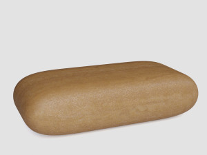 limestone table bread Modello 3D