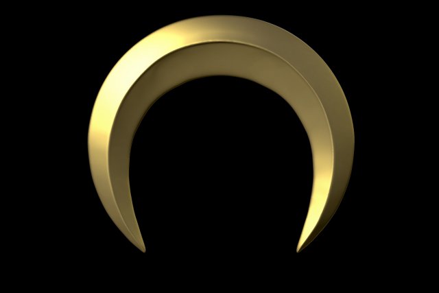 crescent Model 3D .c4d .max .obj .3ds .fbx .stl .blend 