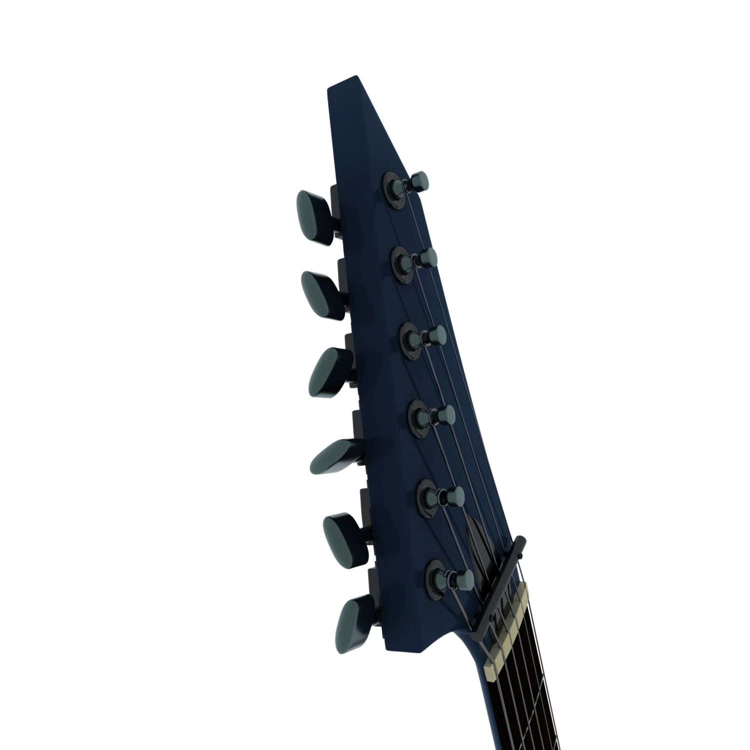 Blue Flying V Guitar 3D Model .c4d .max .obj .3ds .fbx .stl .blend