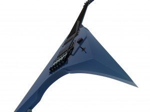 Blue Flying V Guitar 3D Модель