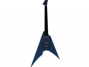Blue Flying V Guitar 3D Модель