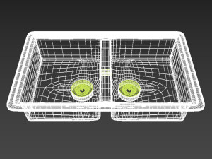 composite white sink 3D मॉडल