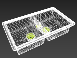 composite white sink 3D मॉडल