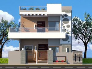 exterior house ground floor and first floor 3D 模型