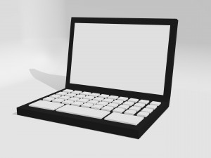 3d laptop model 3D Model