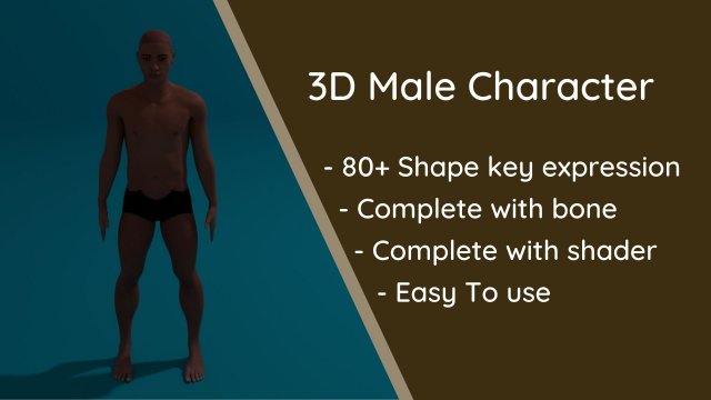 3d male character Modello 3D .c4d .max .obj .3ds .fbx .stl .blend 