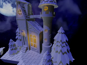 lonely house-castle 3D Model