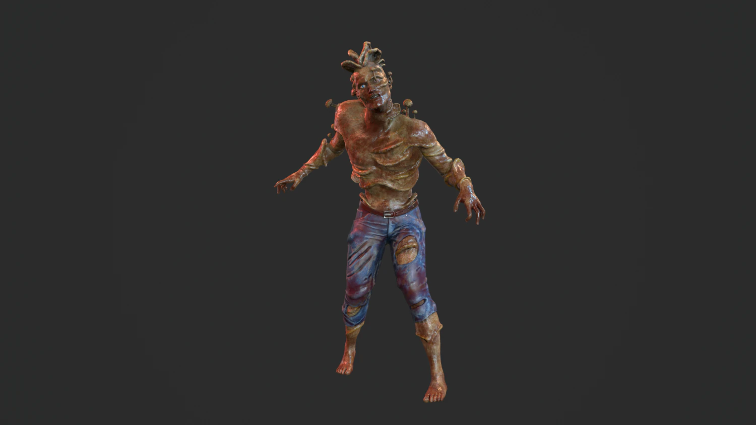 infected zombie game ready 3D Model .c4d .max .obj .3ds .fbx .stl .blend 