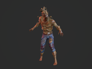 infected zombie game ready 3D मॉडल