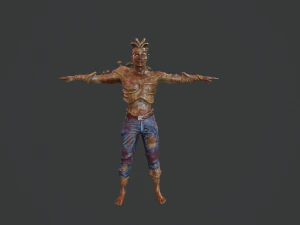 infected zombie game ready 3D Model