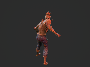 infected zombie game ready Model 3D