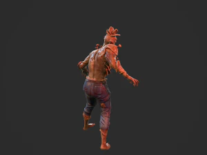 infected zombie game ready 3D Model