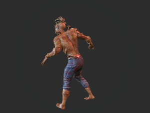 infected zombie game ready Model 3D