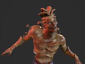 infected zombie game ready 3D Model