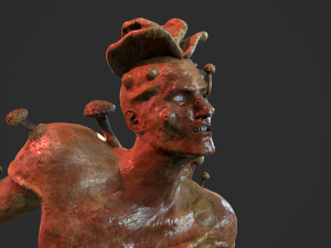 infected zombie game ready Model 3D
