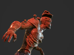 infected zombie game ready 3D Model
