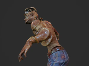 infected zombie game ready 3D Model