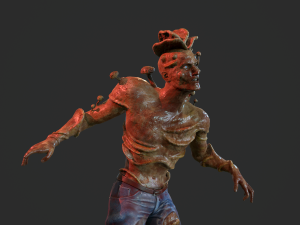 infected zombie game ready Model 3D