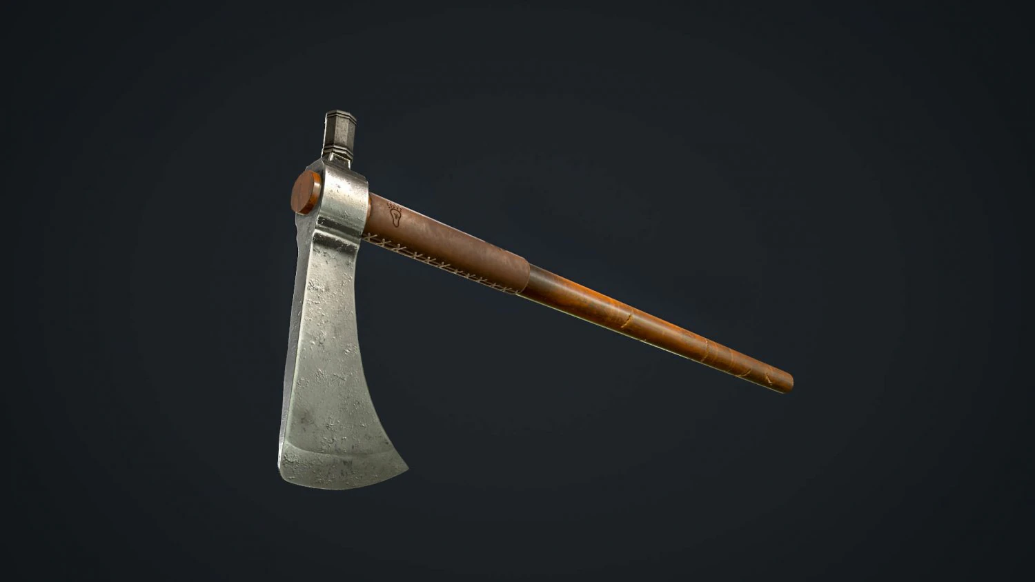 native american tomahawk game ready 3D Model .c4d .max .obj .3ds .fbx .stl .blend