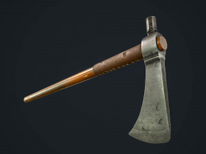 native american tomahawk game ready 3D 模型