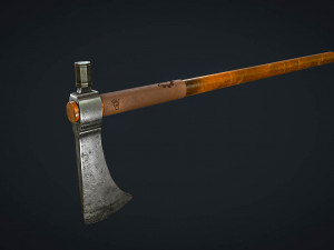 native american tomahawk game ready 3D 模型