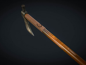 native american tomahawk game ready 3D 模型