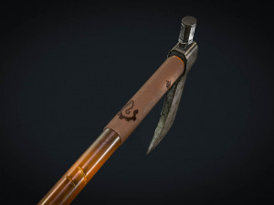 native american tomahawk game ready 3D 模型